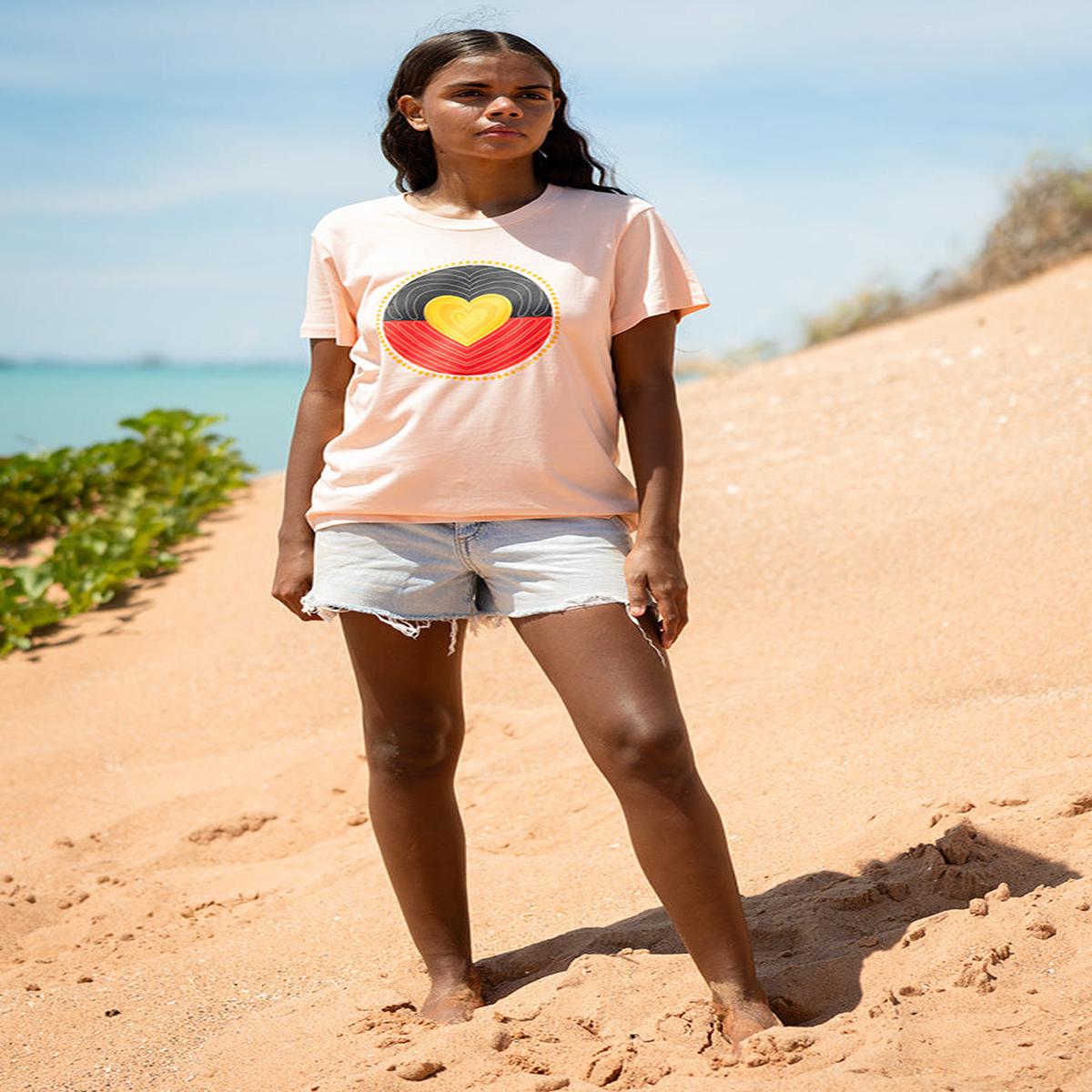 Proud Heart Pale Pink Cotton Crew Neck Women's T-Shirt