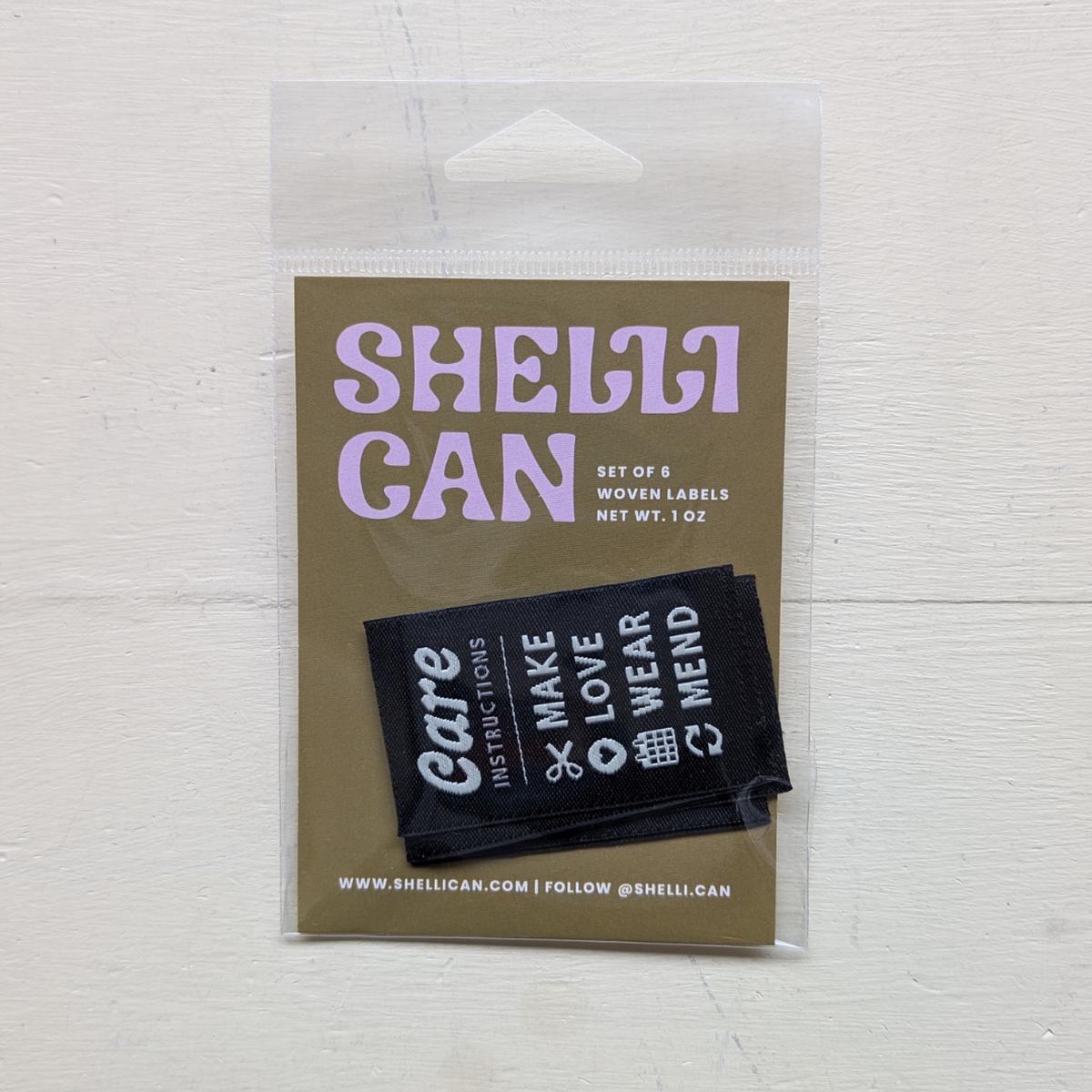 Care Instructions Labels (black)