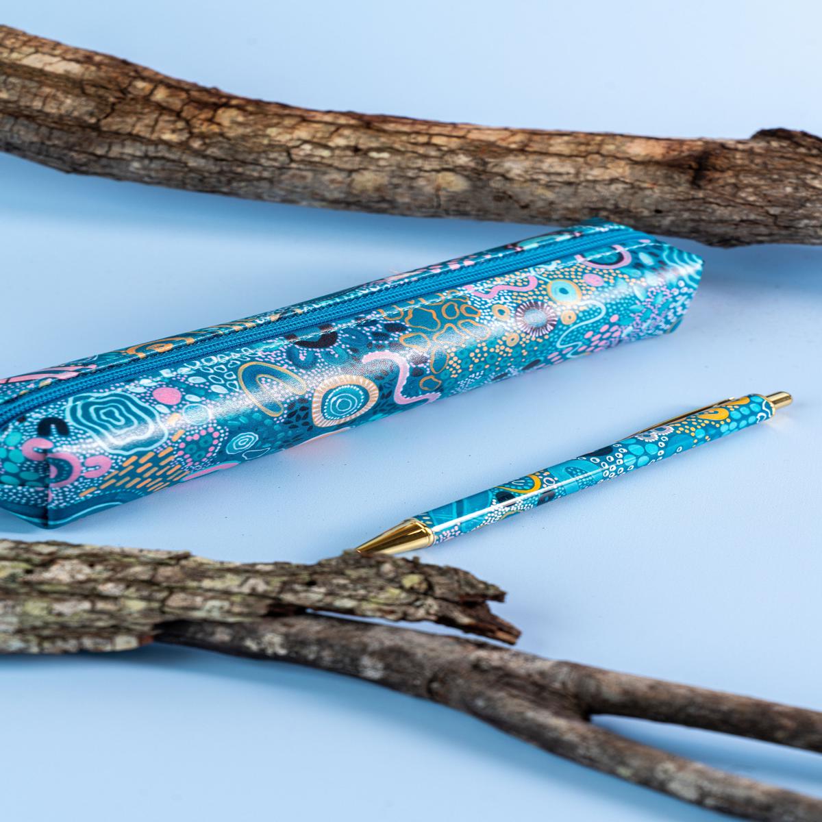 Moorditj Koorliny (Strong Journey) NAIDOC 2026 Small Rectangular Pencil Case with Steel Pen