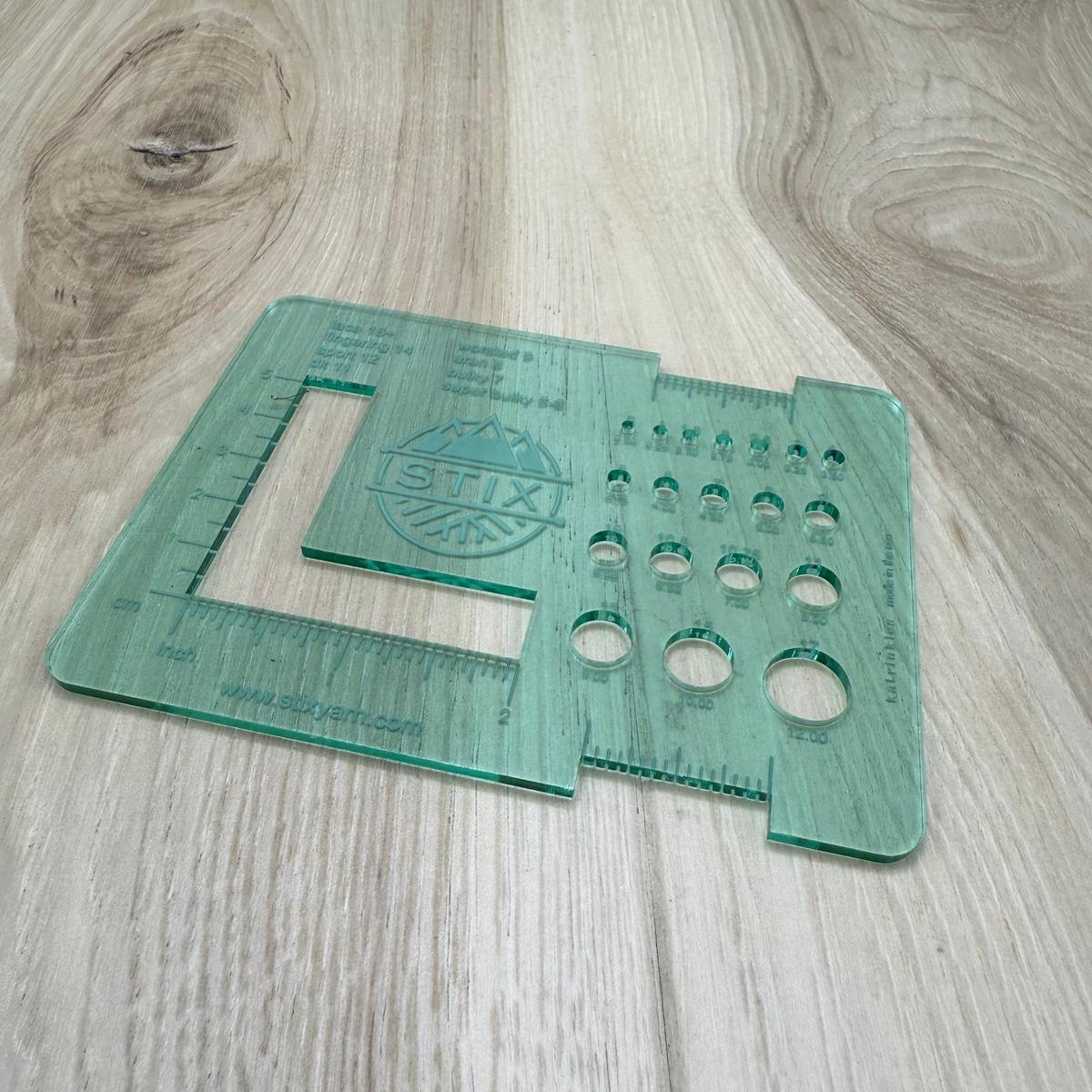Stix Transparent Acrylic Needle Gauge/Wraps per Inch Tool