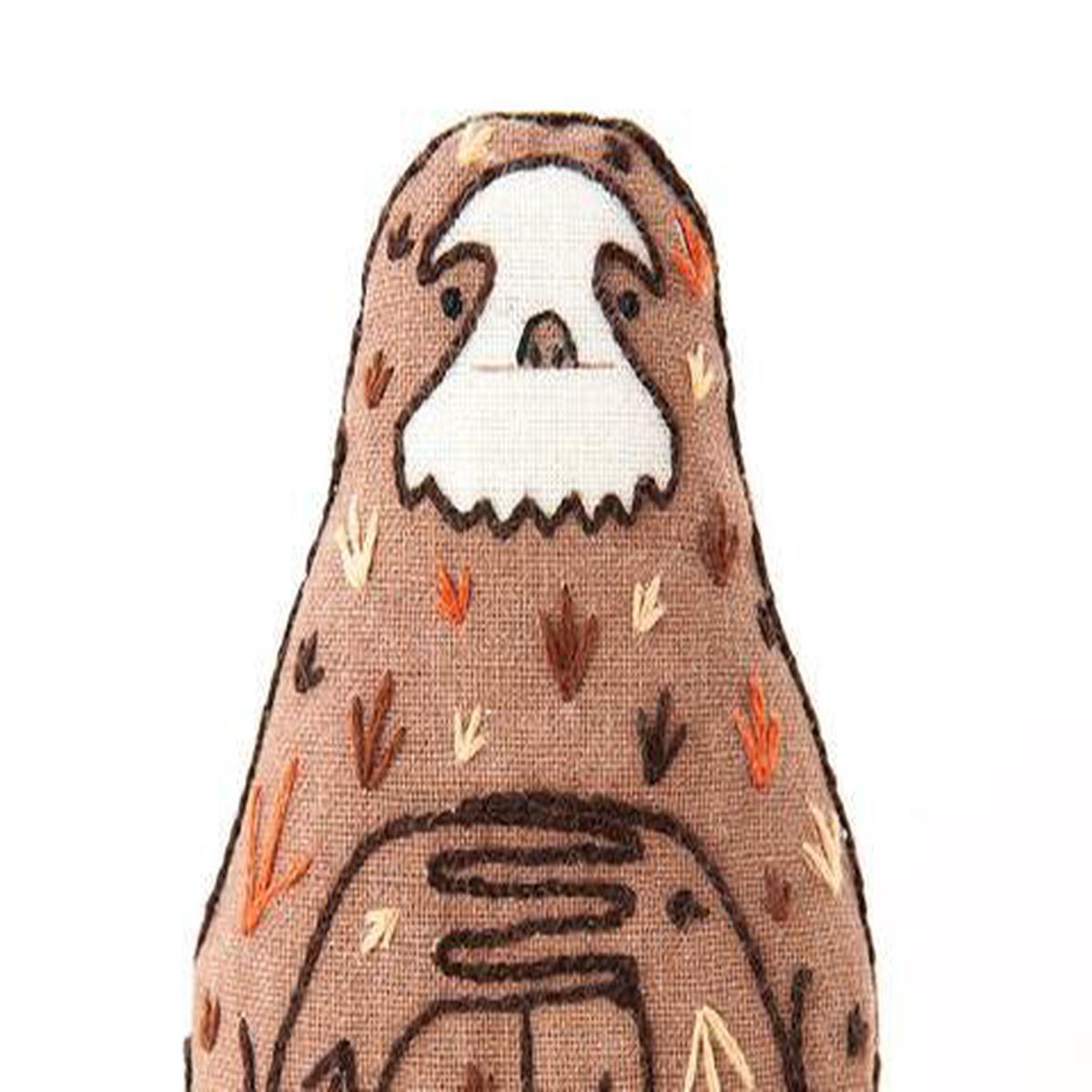 Sloth DIY Embroidered Doll Kit (Kiriki, Level 1)