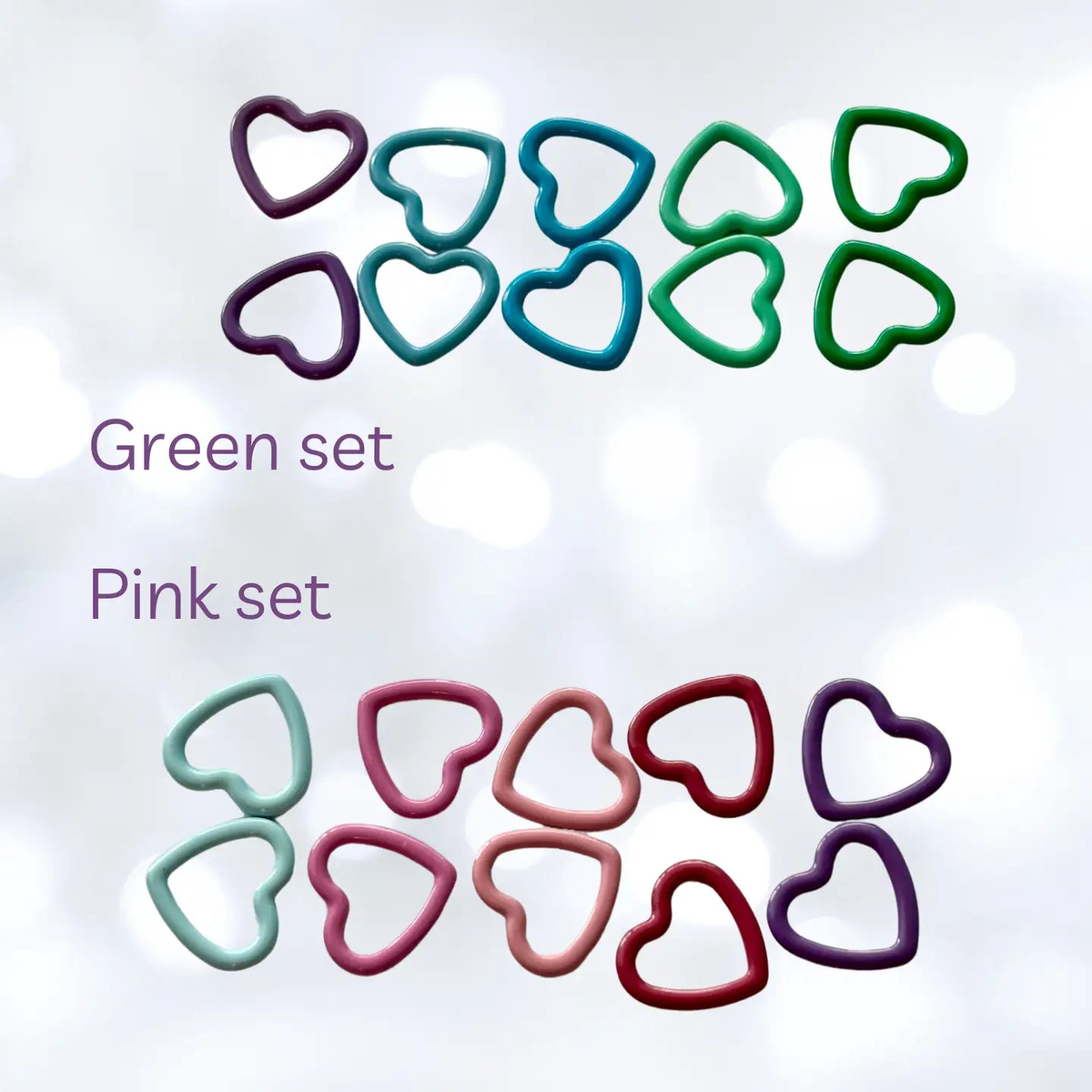 Heart Stitch Markers | Comma Craft Co.