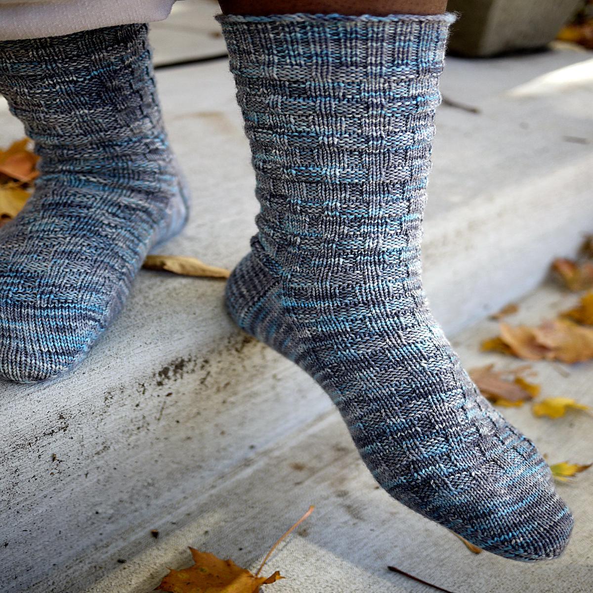 Cinder Block Sock knitting pattern