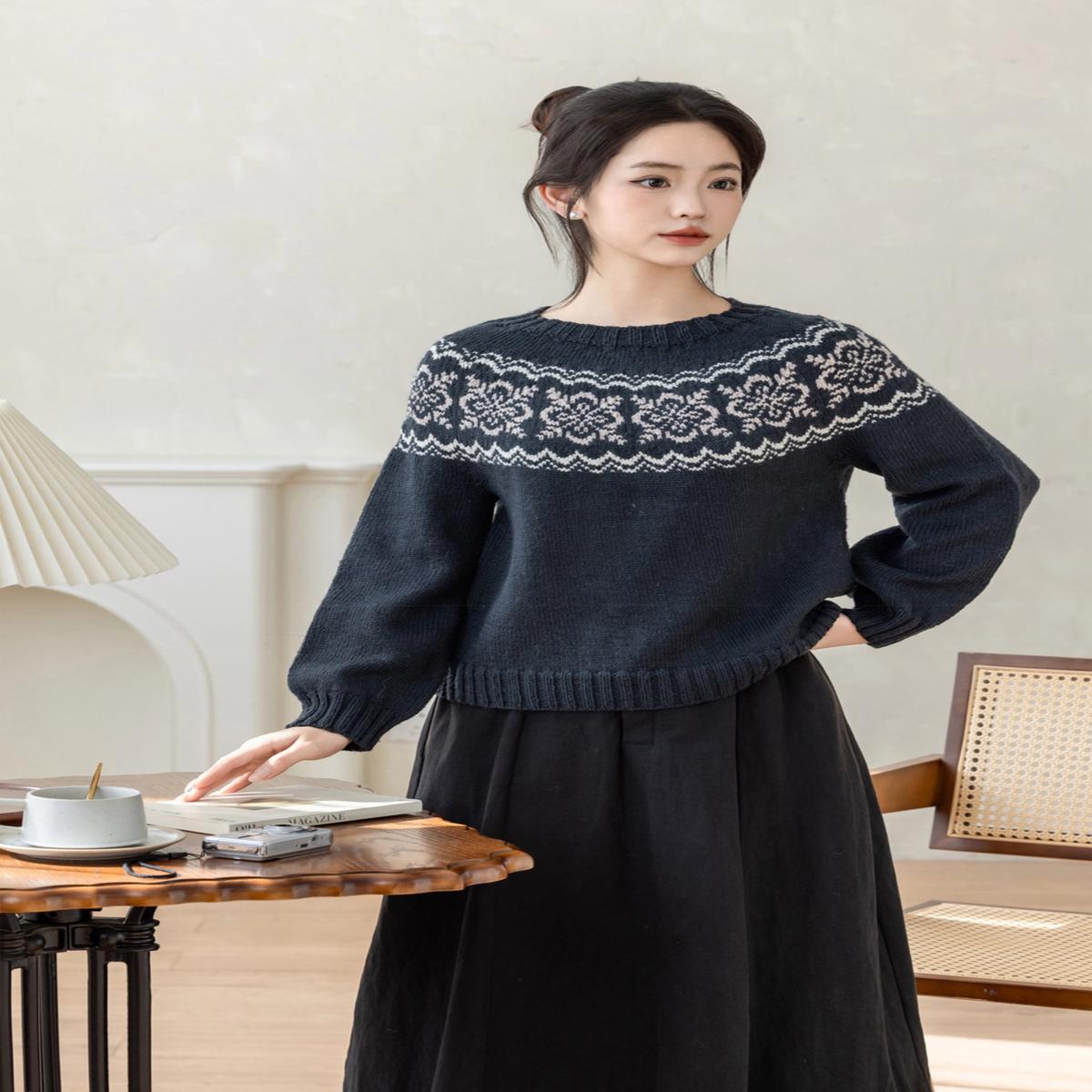 Blossom Trace Sweater Knit Pattern