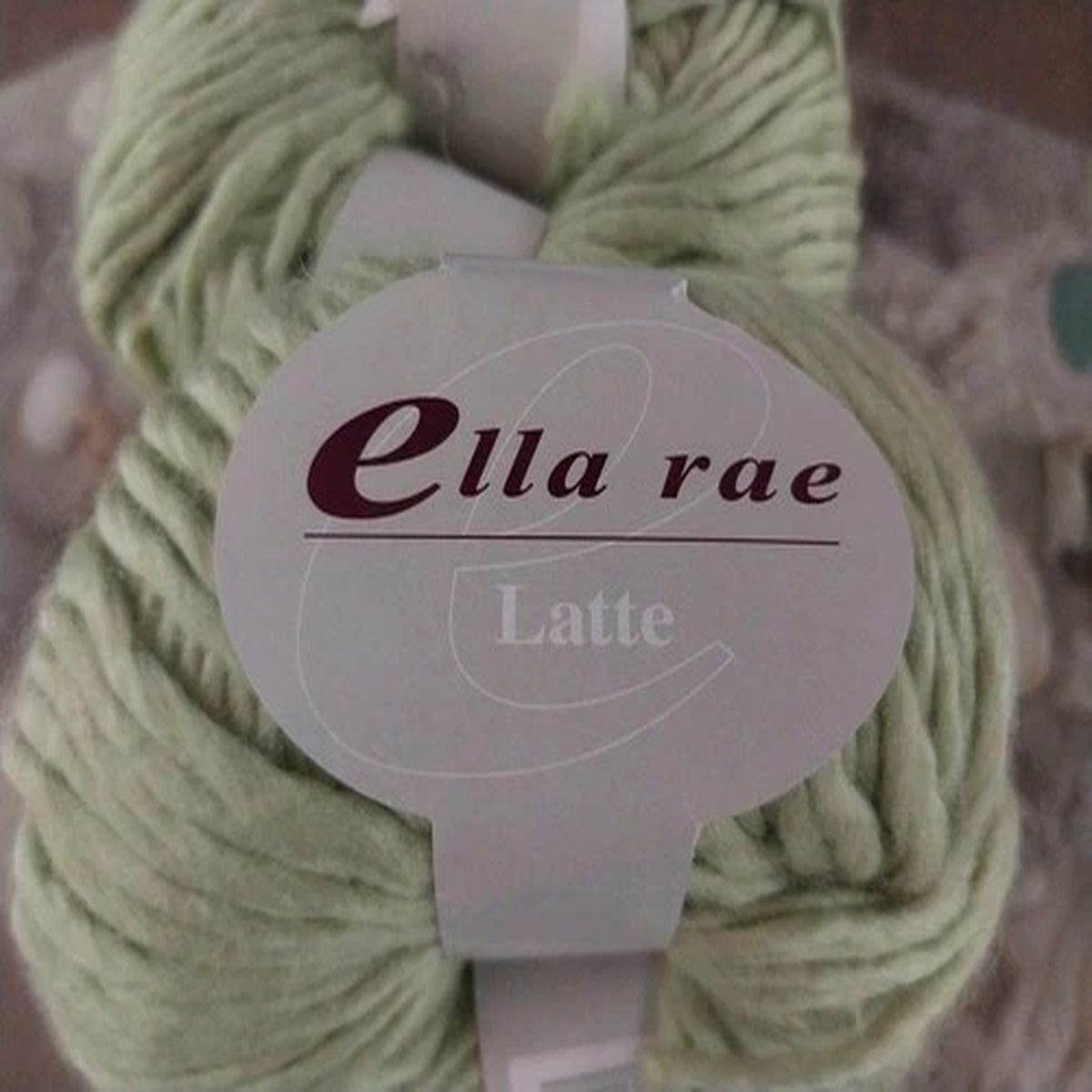 (2) Ella Rae Yarn Latte  Color #04 Green Alpaca Blend Same Dye Lot 50g / 82yd