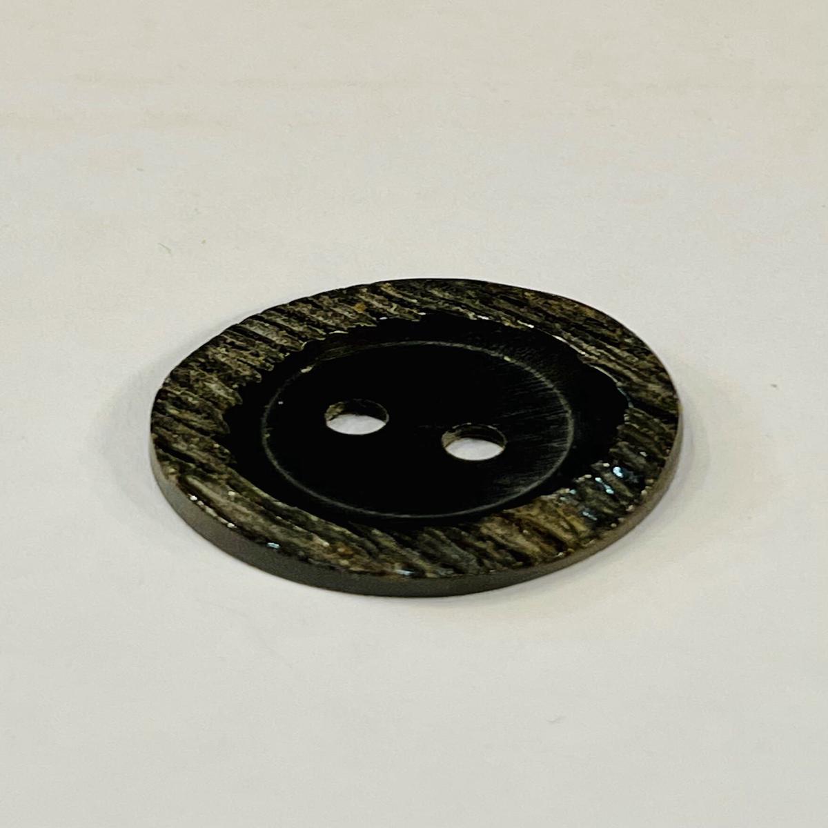 Black horn button