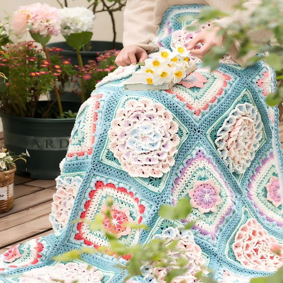 Hydrangea Blanket Crochet Kit