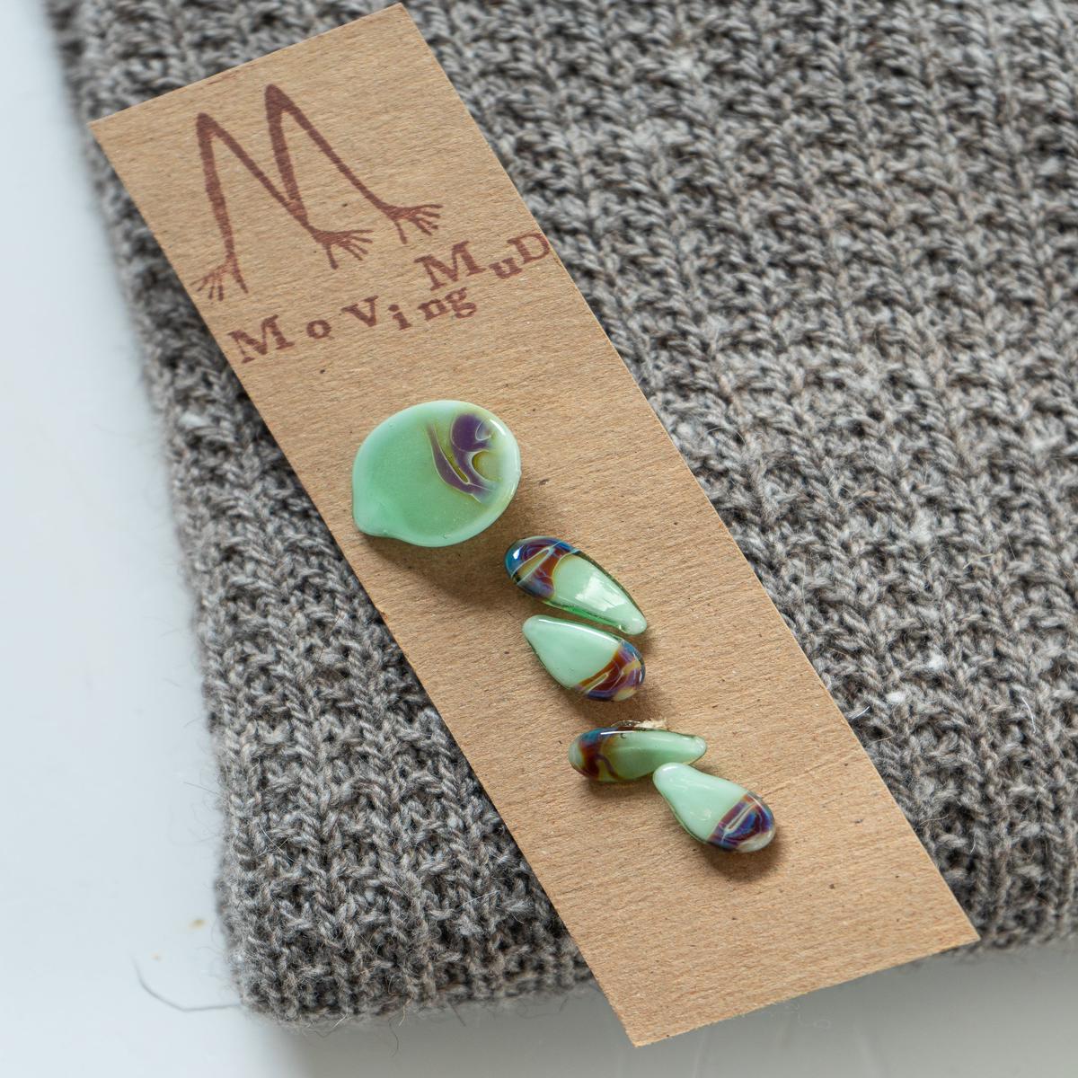 Turquoise  14mm - 22mm Glass Button Set