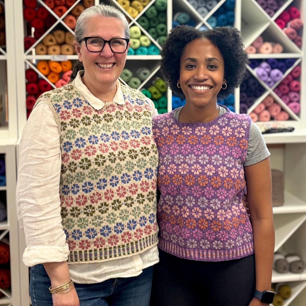 Flowers of Fortrose Vest by Corinne Tomlinson in J&S 2ply