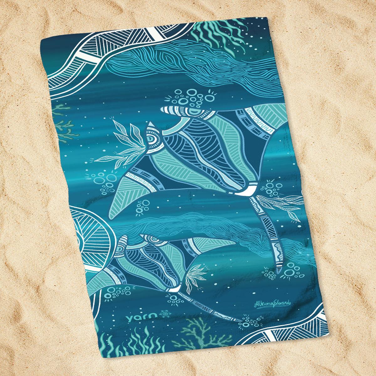 Stingray Journey Beach Towel