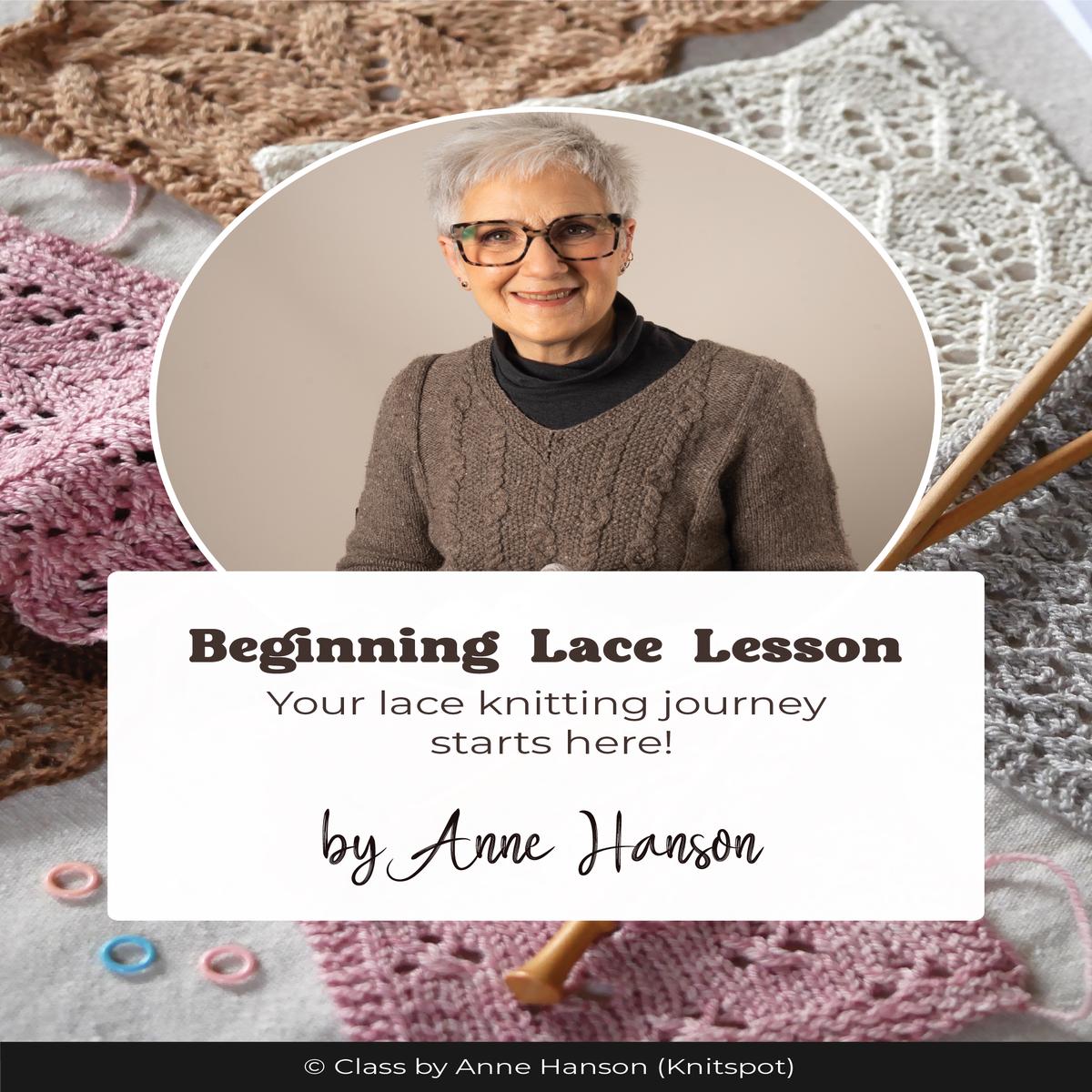 Beginning Lace Lecture with Anne Hanson