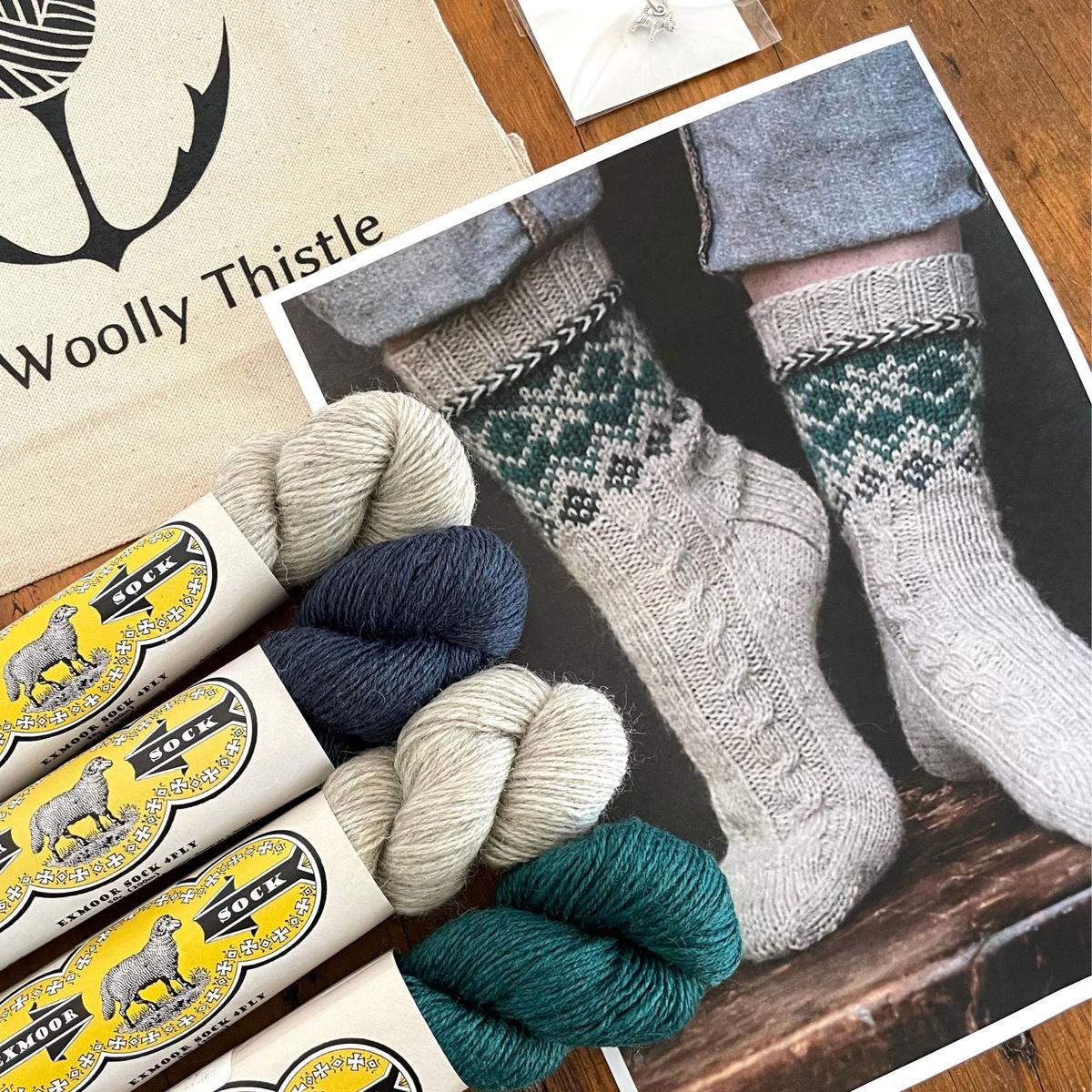 Transatlantic Socks by Virginia Sattler-Reimer in Exmoor
