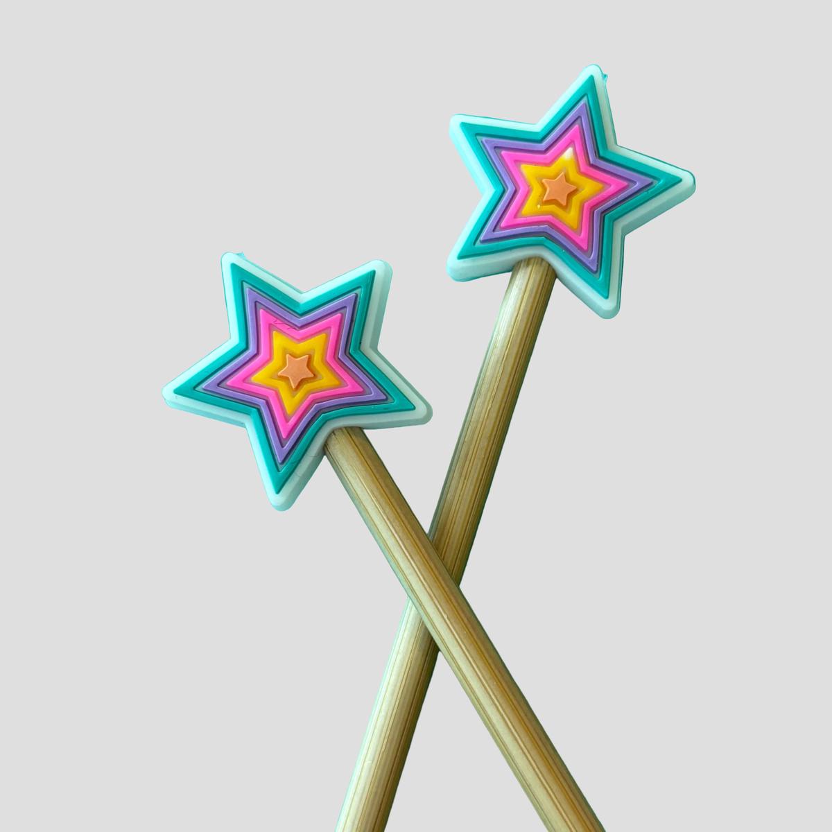 80s Star Knitting Needle Point Protectors