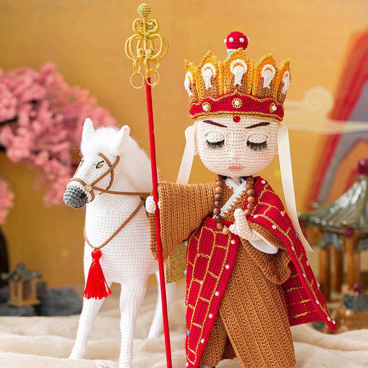 Monk Tang and White Dragon Horse Doll Crochet Yarn Kit