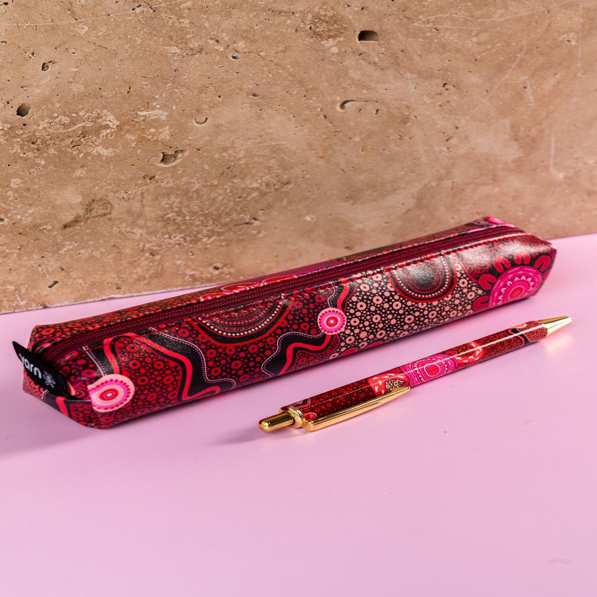 Celebration Through Generations NAIDOC 2026 Small Rectangular Pencil Case with Steel Pen