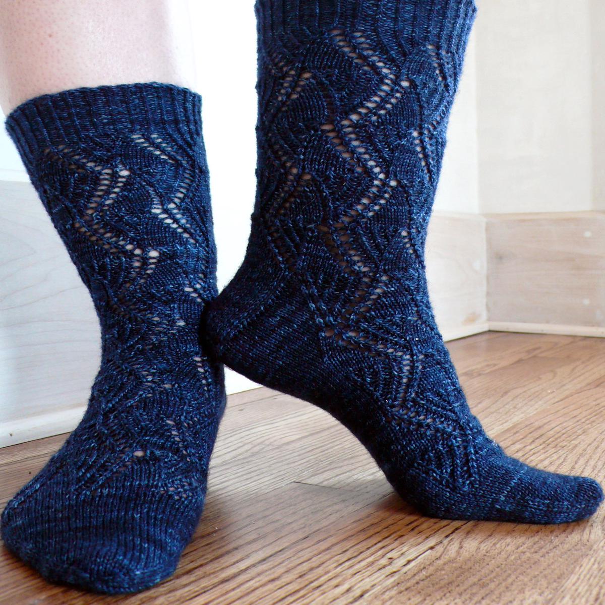 Crooked Brook Sock knitting pattern