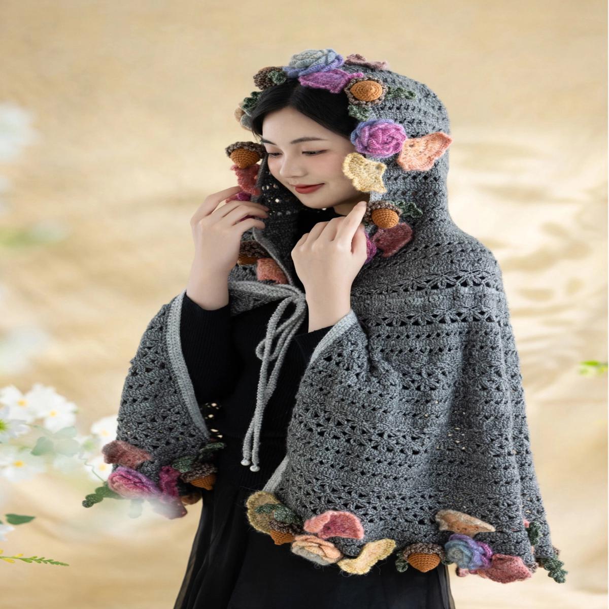 Autumn Harvest Cape Crochet Kit