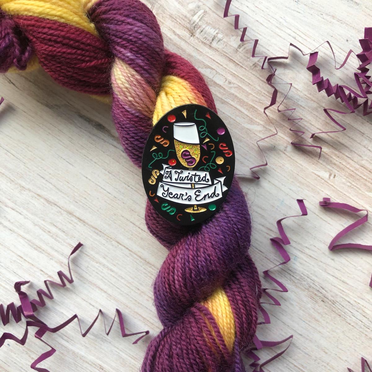 A Twisted Years End Enamel Pin