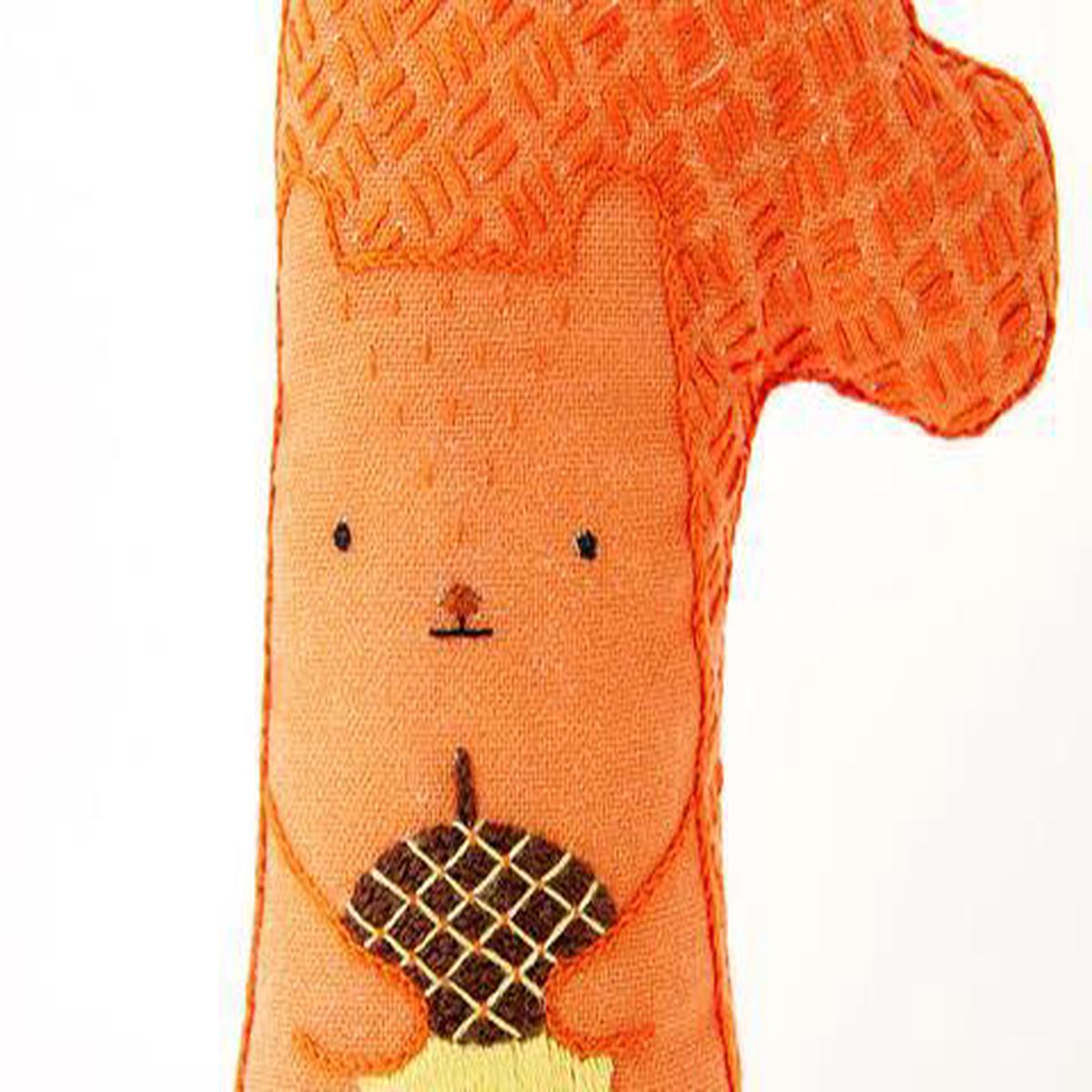 Squirrel DIY Embroidered Doll Kit (Kiriki, Level 2)