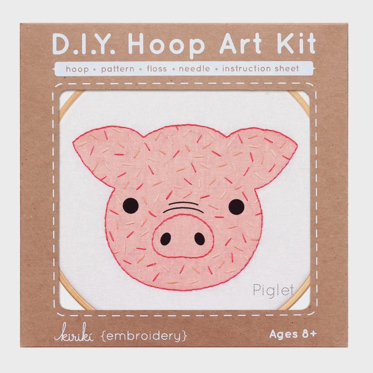 Piglet Beginner DIY Hoop Art Kit