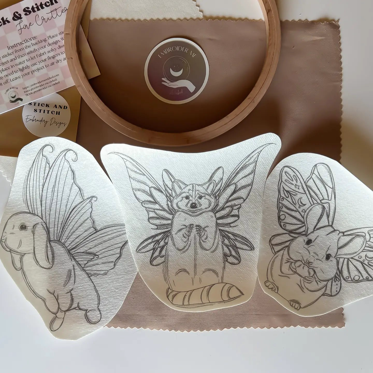 Fae Critters Stick & Stitch | Embroider Me Wicked