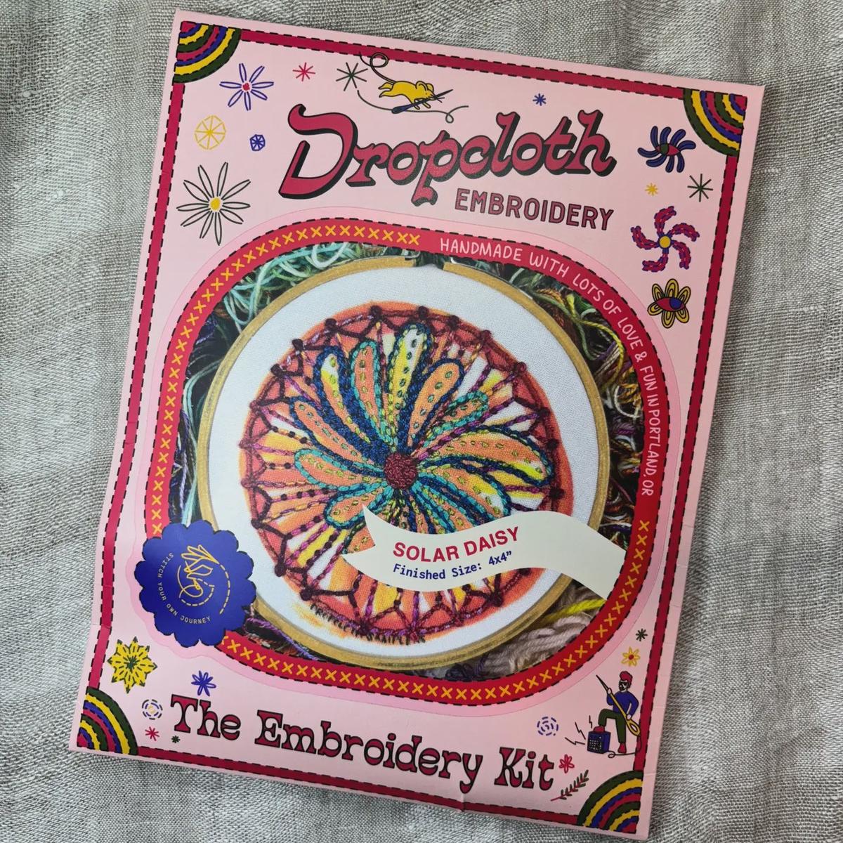 Solar Daisy Embroidery Sampler Kit