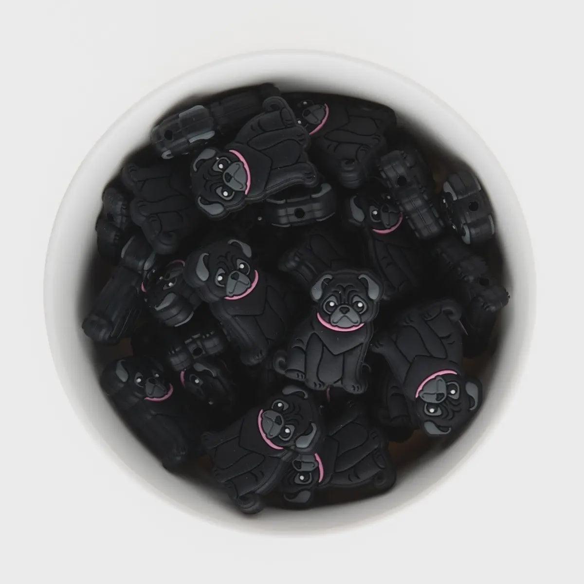 Black Pug Stitch Stoppers (Individual)