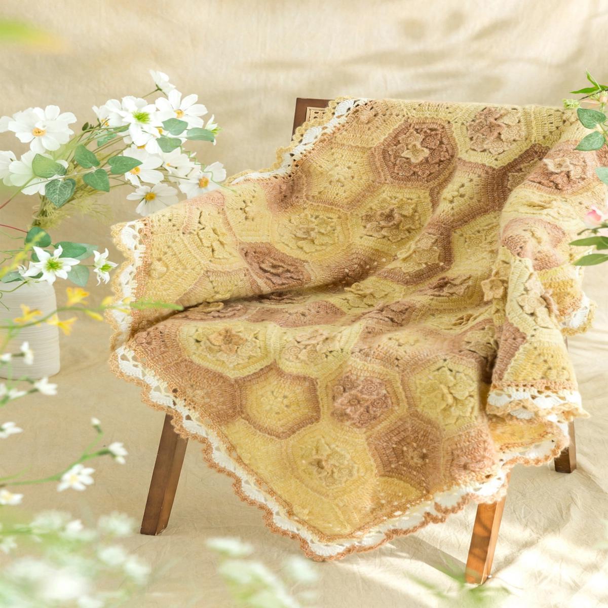 Dawn Blossom Blanket Crochet Yarn Kit