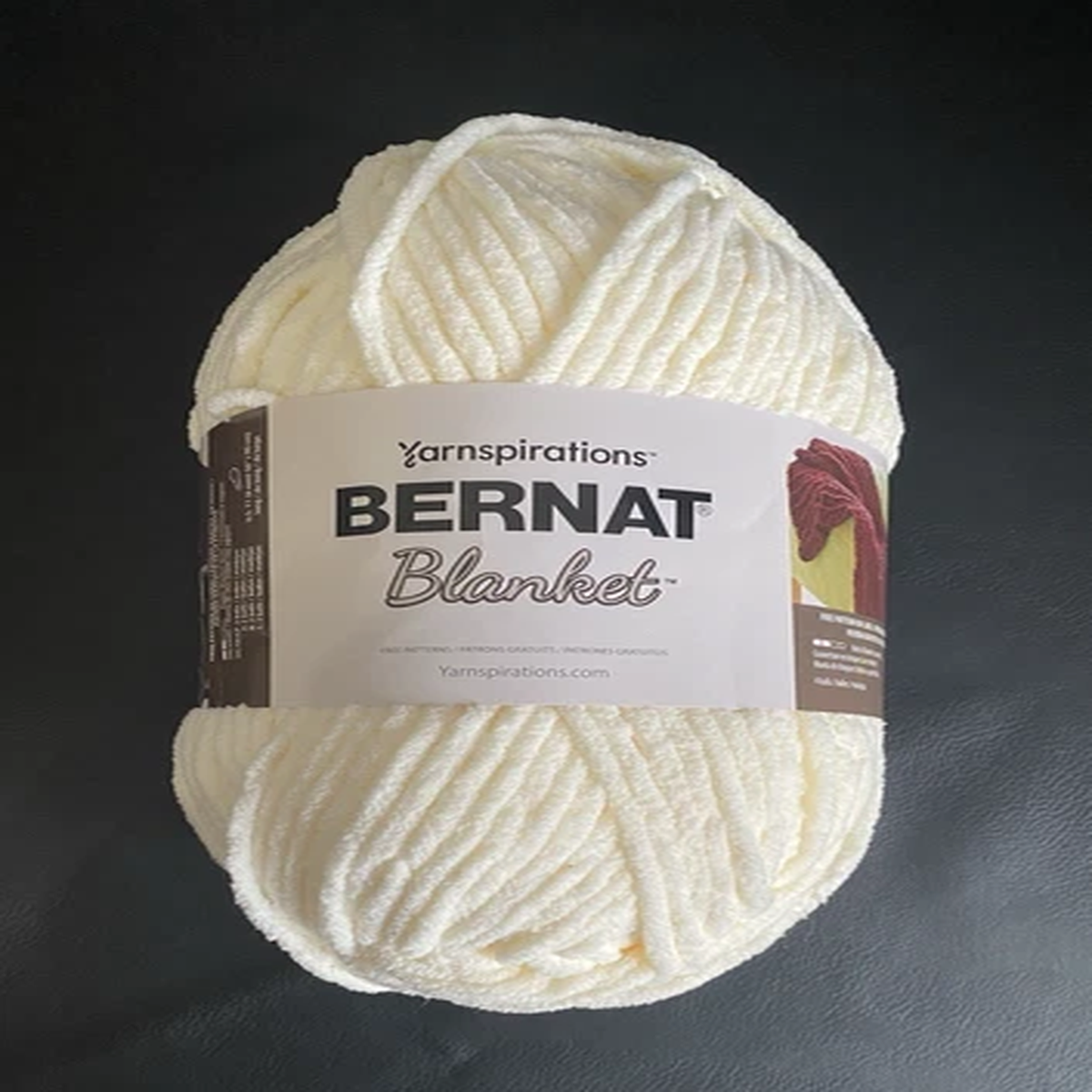 Yarnspirations BERNAT Blanket Yarn 1 Skein 220 Yards Vintage White Super Bulky