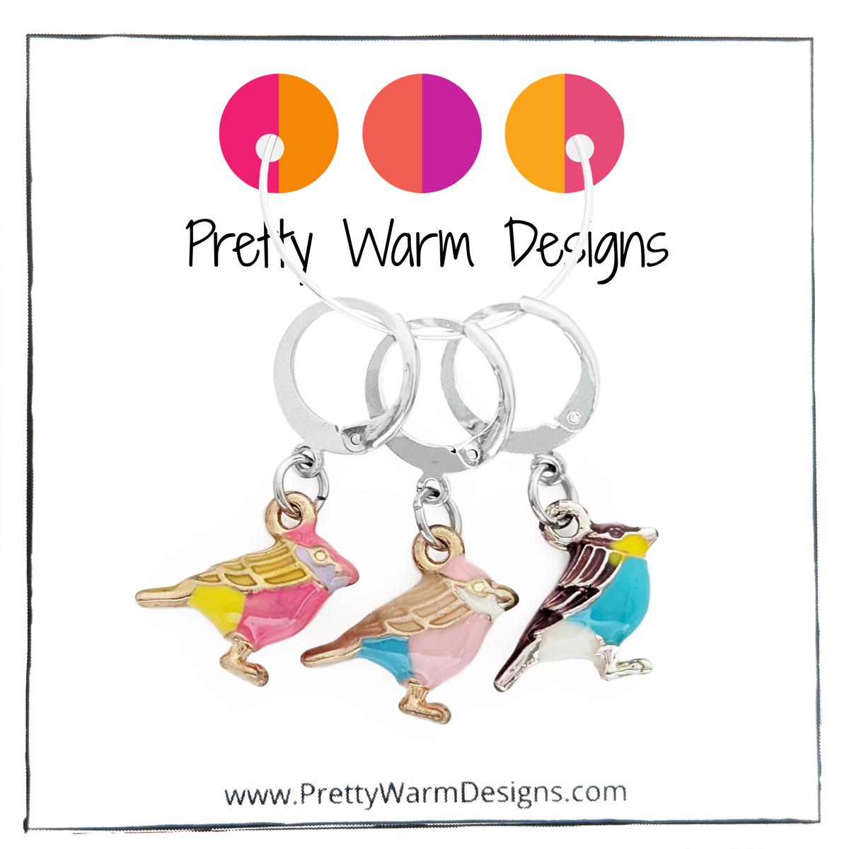 A Bird in the Hand Locking Stitch Markers - Set of 3
