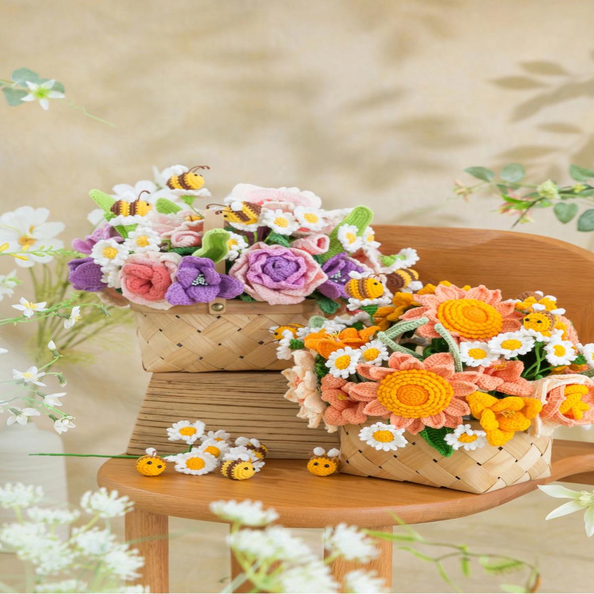 Courtyard Small Flower Basket Crochet Pattern