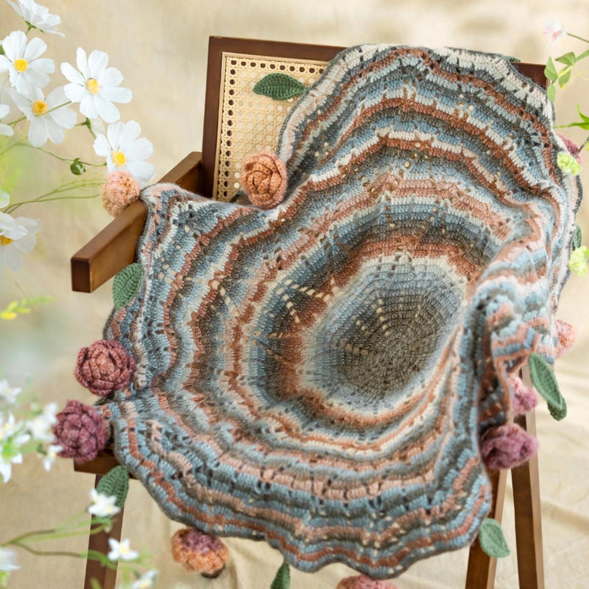 Heartfelt Bouquet Blanket Crochet Yarn Kit