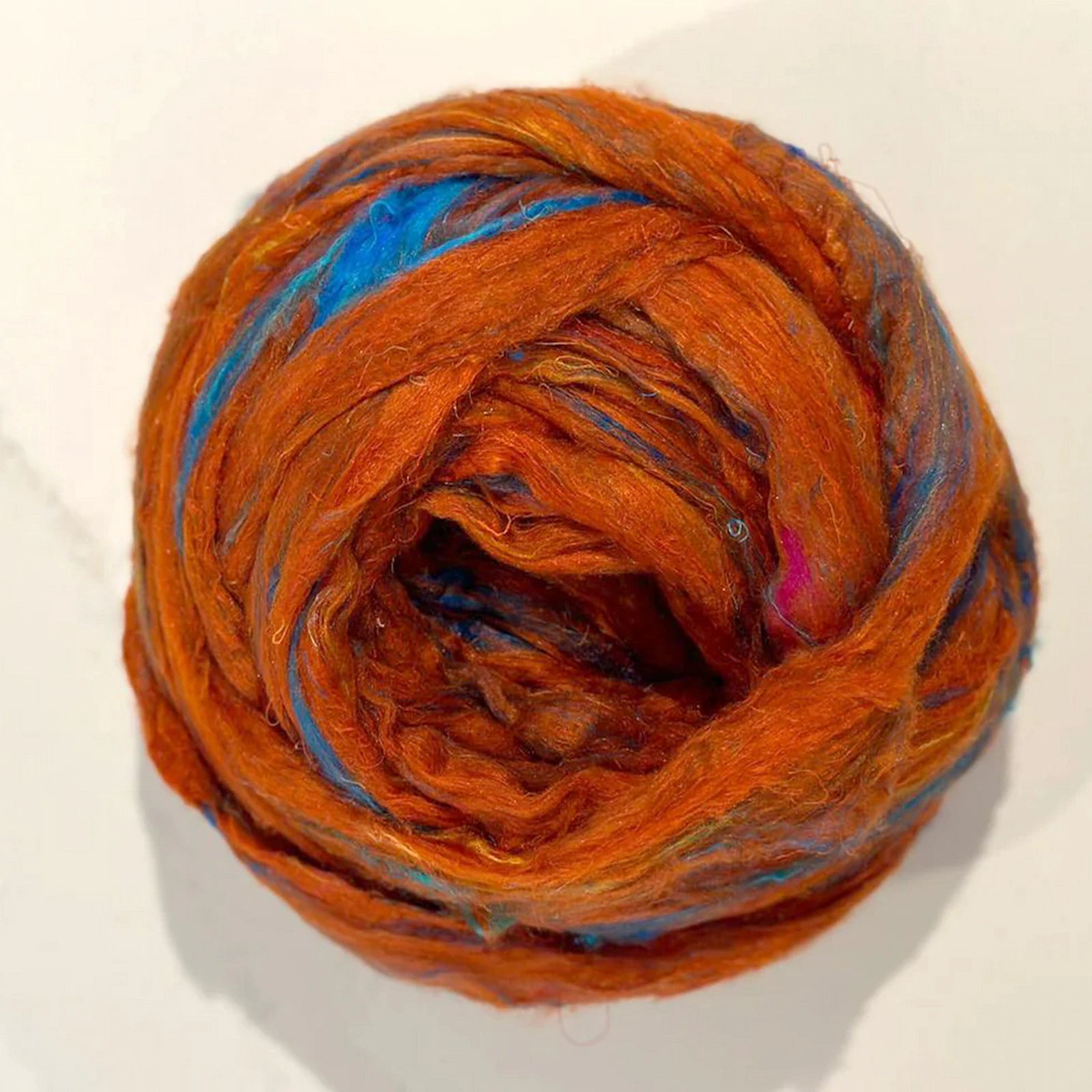 Recycled Sari Silk Top - Beach Fire