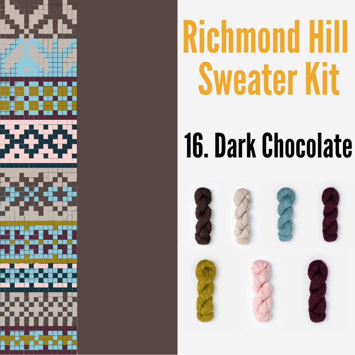 Richmond Hill Sweater Kit 16 - Dark Chocolate