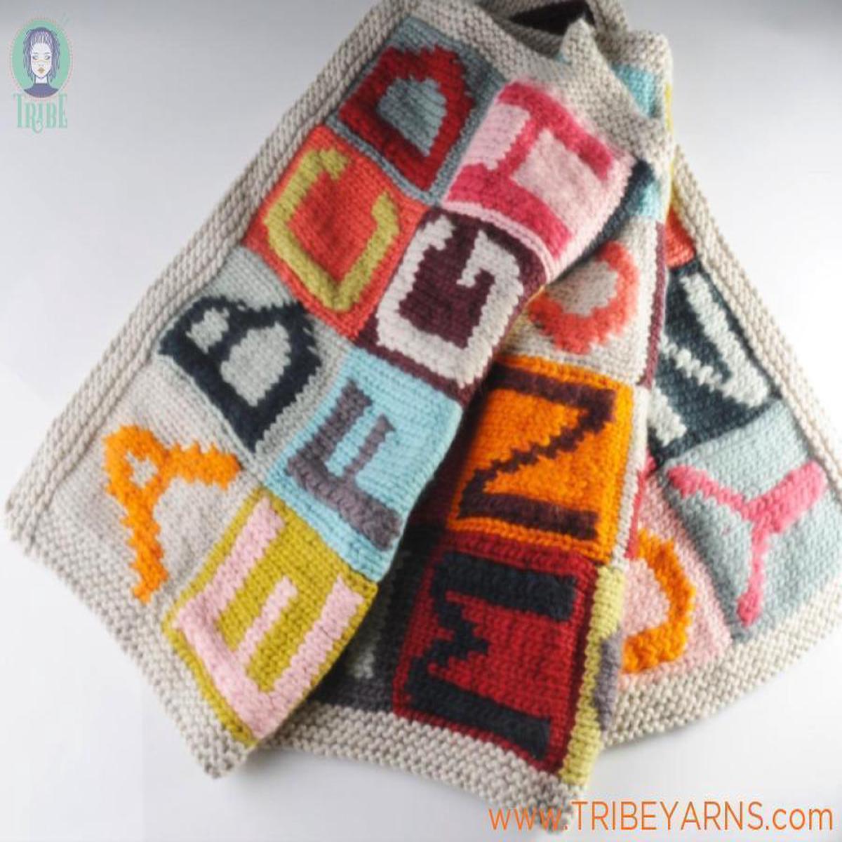 Alphabet Sampler Blanket Pattern
