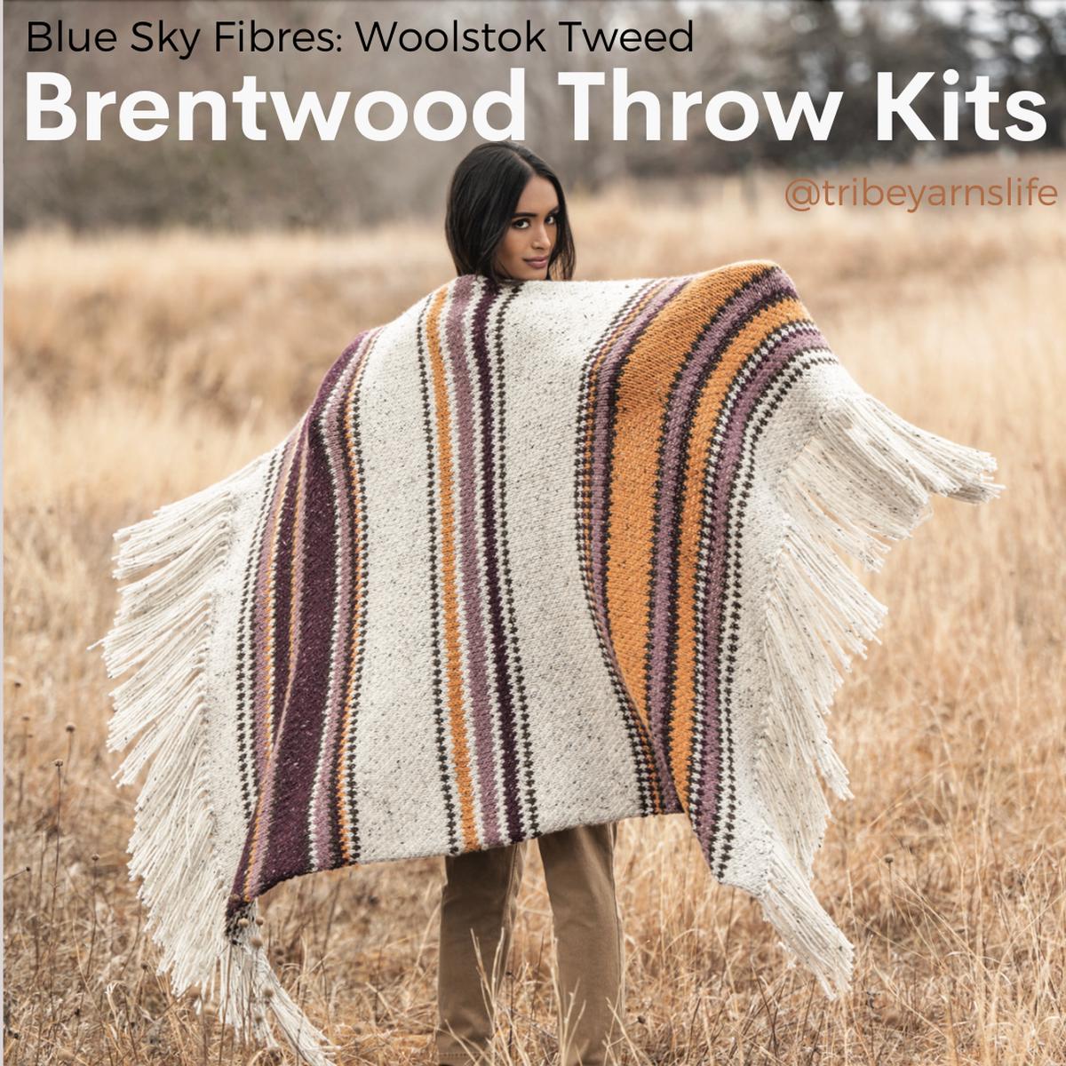 Brentwood Throw Kits with Woolstok Tweed