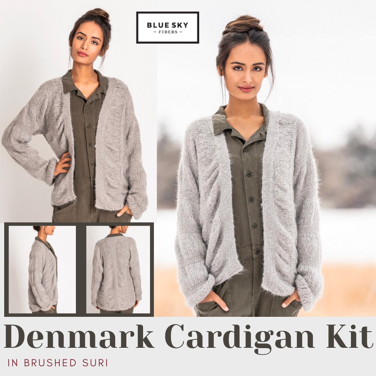 Denmark Cardigan Kit in Brushed Suri