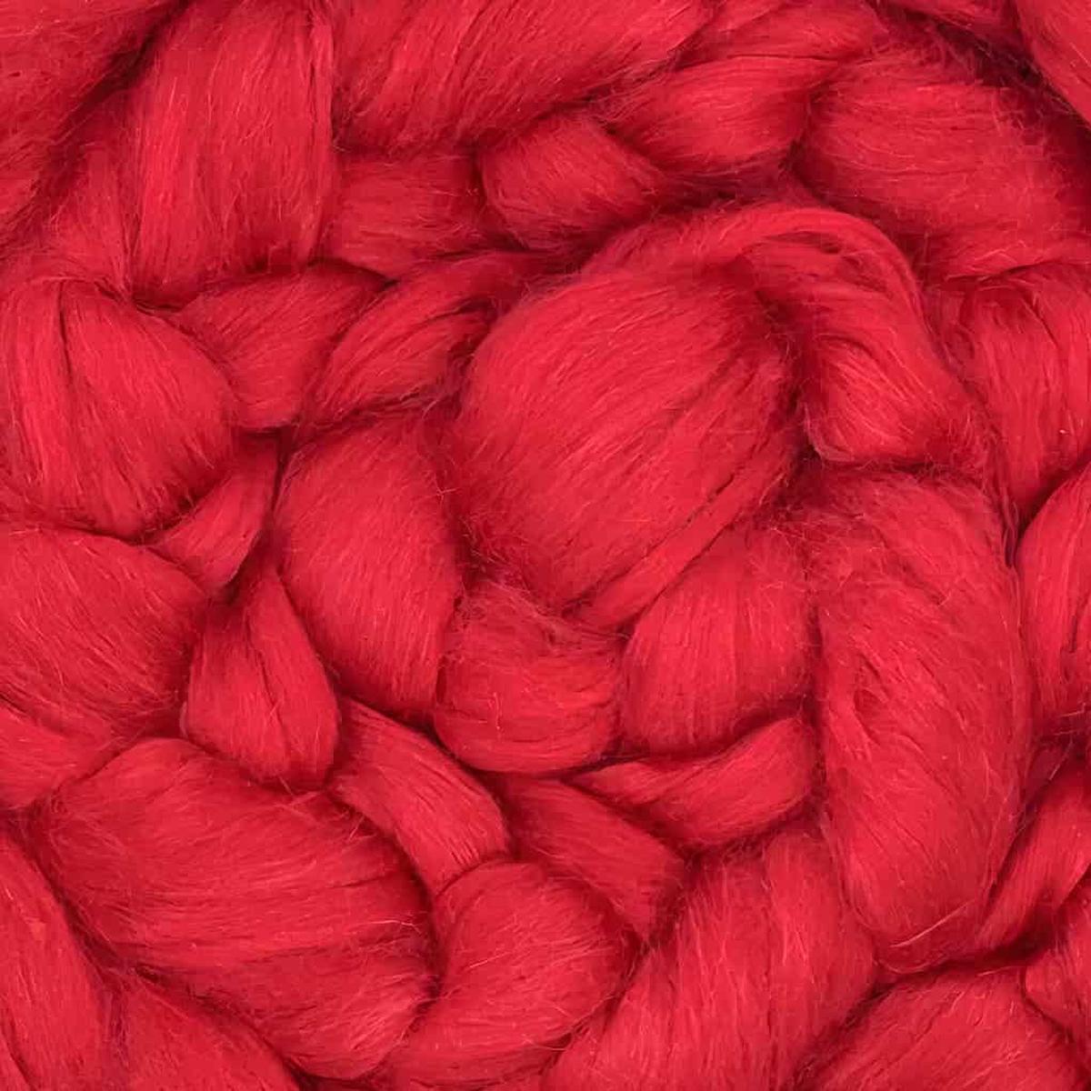Dyed Tussah Silk Top - Scarlet