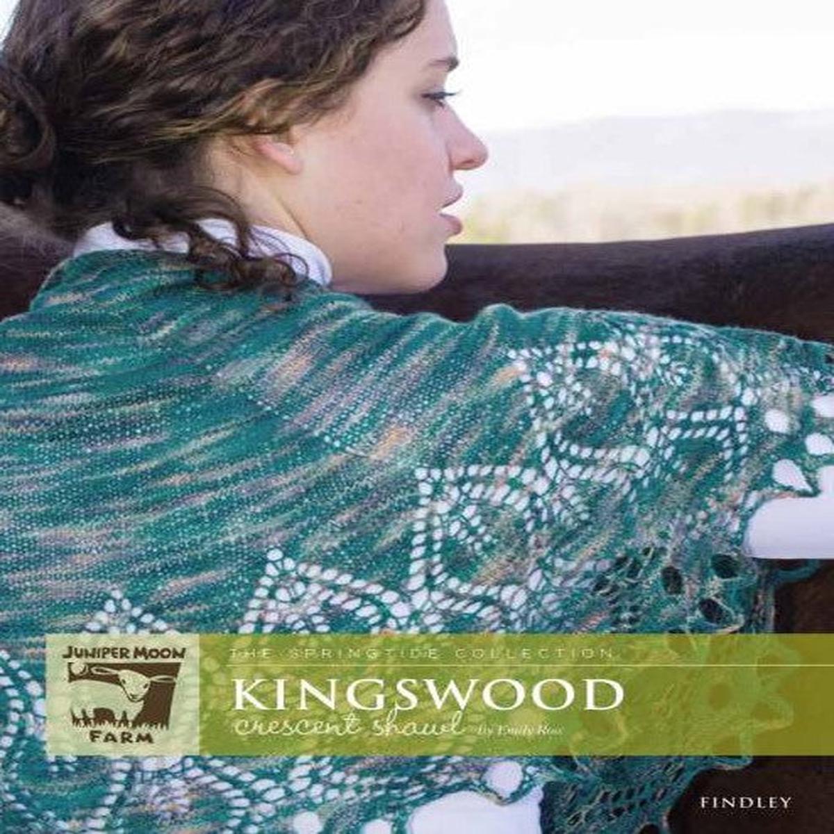 KINGSWOOD CRESCENT SHAWL Pattern by Juniper Moon Farm - Leaflet