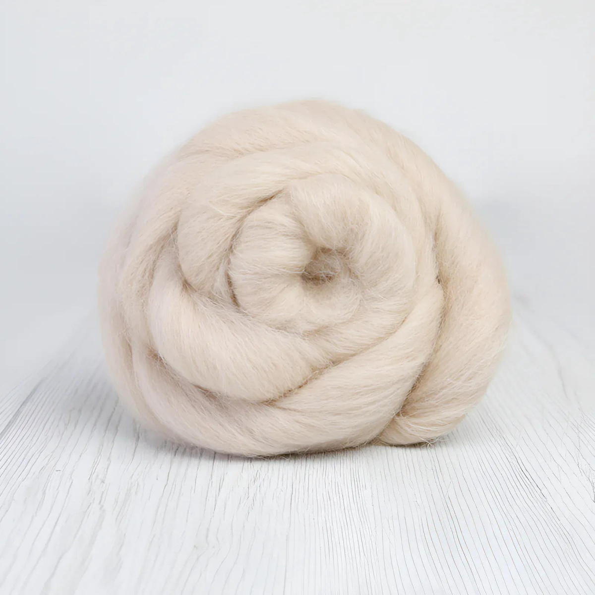 Superfine Natural Undyed Alpaca Top - Very Light Brown