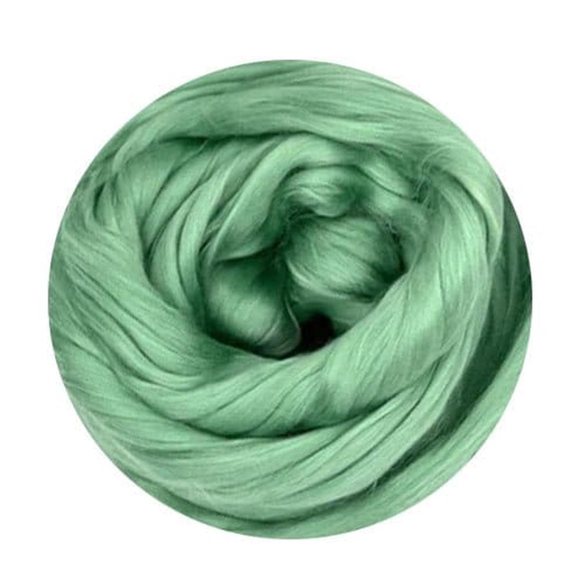 A Grade Dyed Mulberry Silk Top Canberra Green