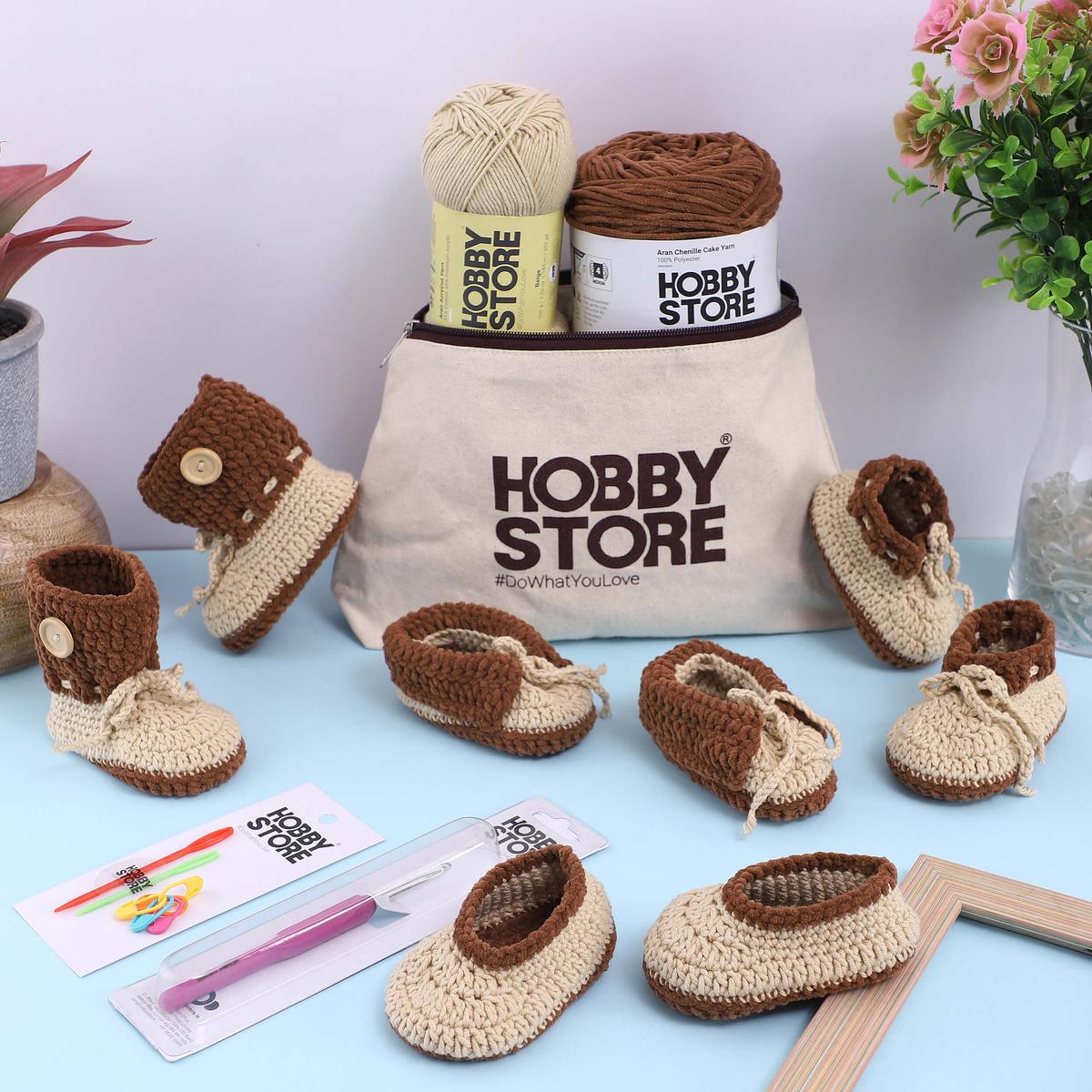Crochet Kit Make 4 Adorable Baby Booties