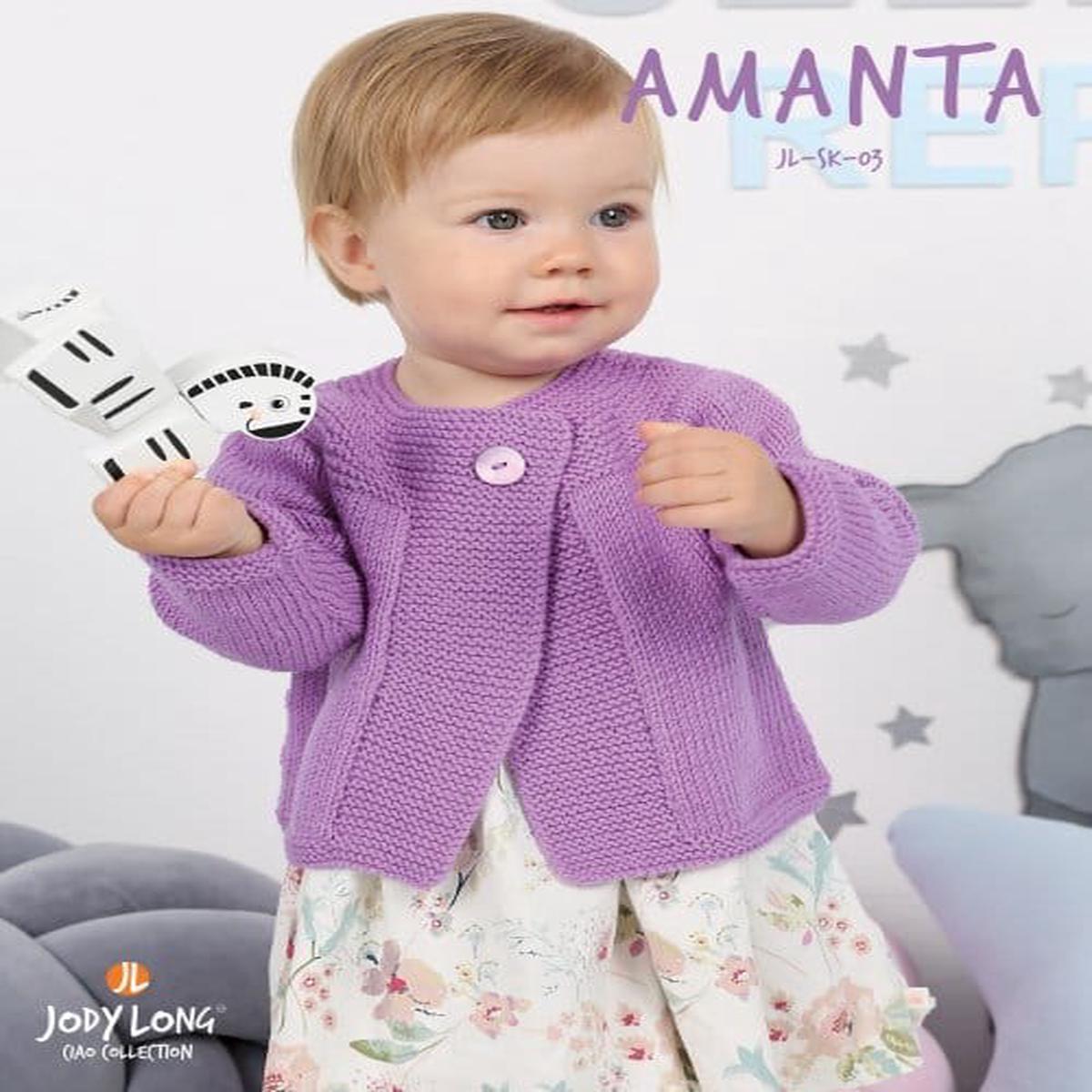 AMANTA Child's Cardigan Pattern by Jody Long - Leaflet
