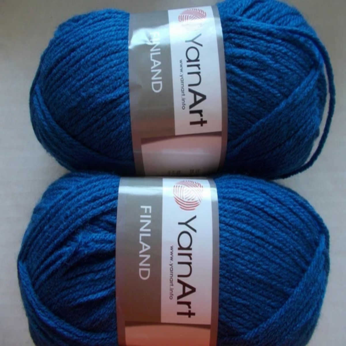 YarnArt Finland yarn, Country Blue (#209), lot of 2, (219 yds each)
