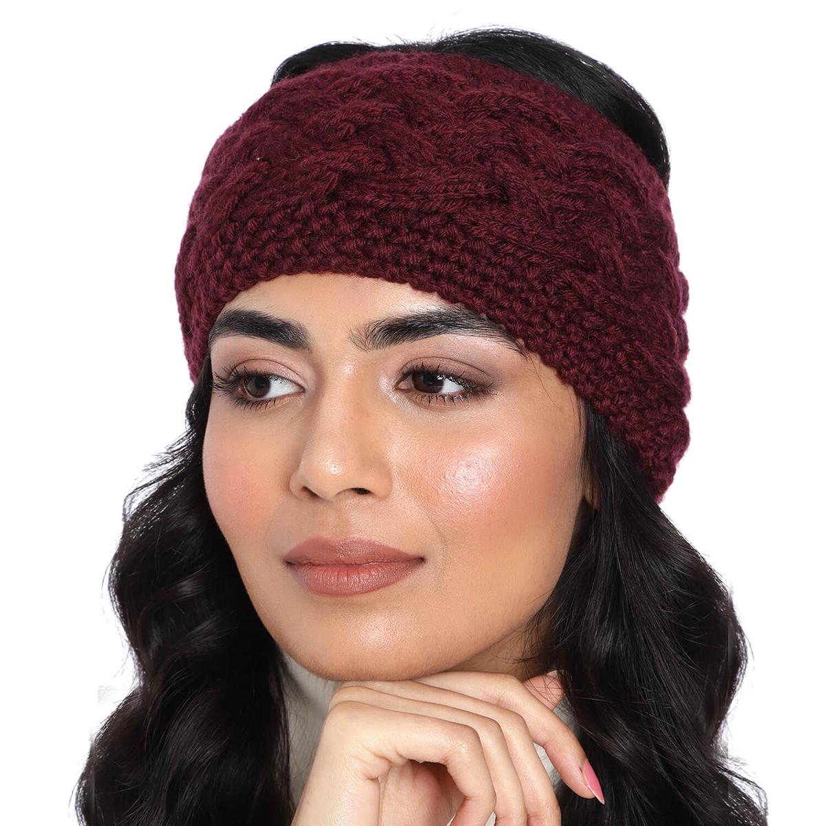 Criss Cross Headband - Wine 2751