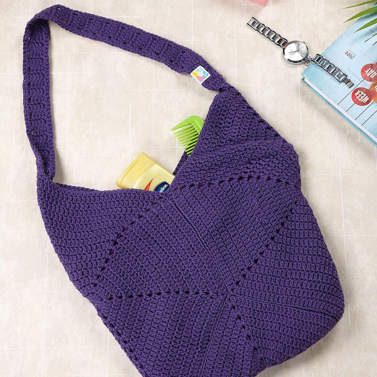 Handmade Crochet Bag - Purple 3050