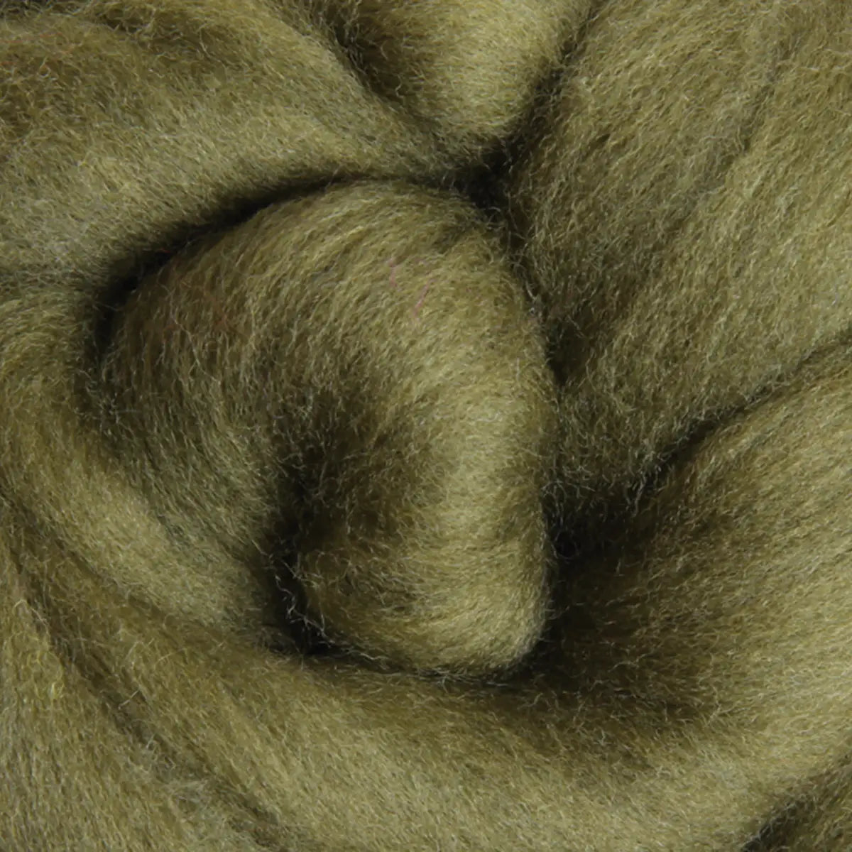 Ashford Solid Colored Corriedale Sliver - Olive Green