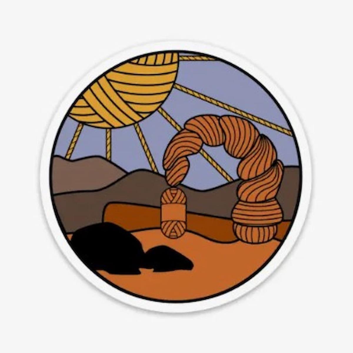 Camp Stitchwood | Arches Knitional Park Knitting Sticker