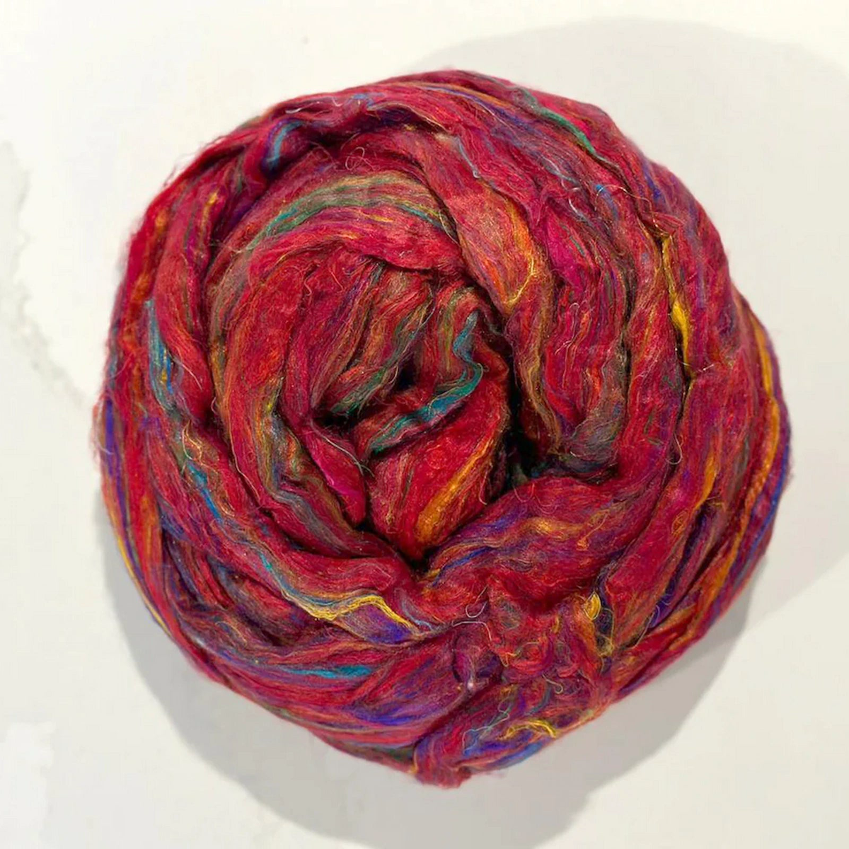 Recycled Sari Silk Top - Salsa
