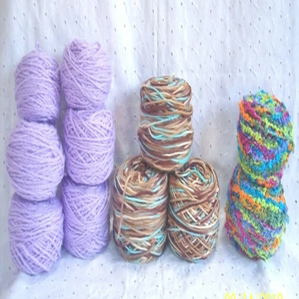 YARN SOFT LILAC- BROWN/BLUE- MULTICOLOR: CRAFTS -CROCHET-KNITTING= U CHOOSE